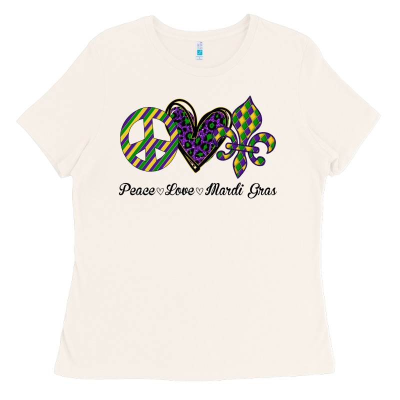 Mardi Gras Love Peace Ladies Tee by Bettercallsaul | Teevron
