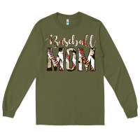 Army Green baseball mom Long Sleeve Tee - Jasminsmagicworld