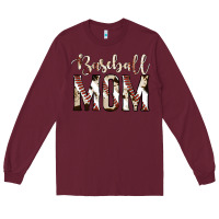 Burgundy baseball mom Long Sleeve Tee - Jasminsmagicworld