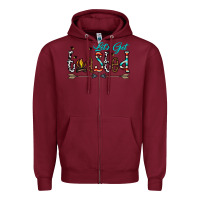 Burgundy let's get toasted Zipper Hoodie - CowhideDigitalArt
