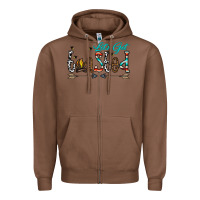 Chestnut let's get toasted Zipper Hoodie - CowhideDigitalArt