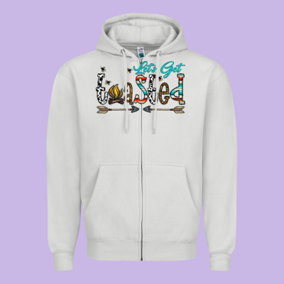 Let's Get Toasted Zipper Hoodie Designed By Cowhidedigitalart