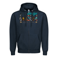 Navy let's get toasted Zipper Hoodie - CowhideDigitalArt