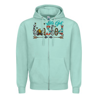 Seafoam let's get toasted Zipper Hoodie - CowhideDigitalArt