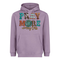 Lavender pray more worry less Heavyweight Hoodie - Artiststas