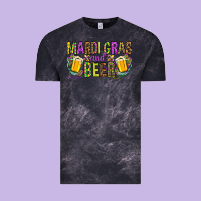 Mardi Gras And Beer Vintage Tee Designed By Howdyjamesfarm