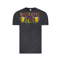 Vintage Black Mardi Gras and beer Vintage Tee - HowdyJamesFarm