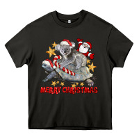 Asphalt Merry Christmas Tortoise And Koala Heavy Core Tee - LillyAllenDesigns