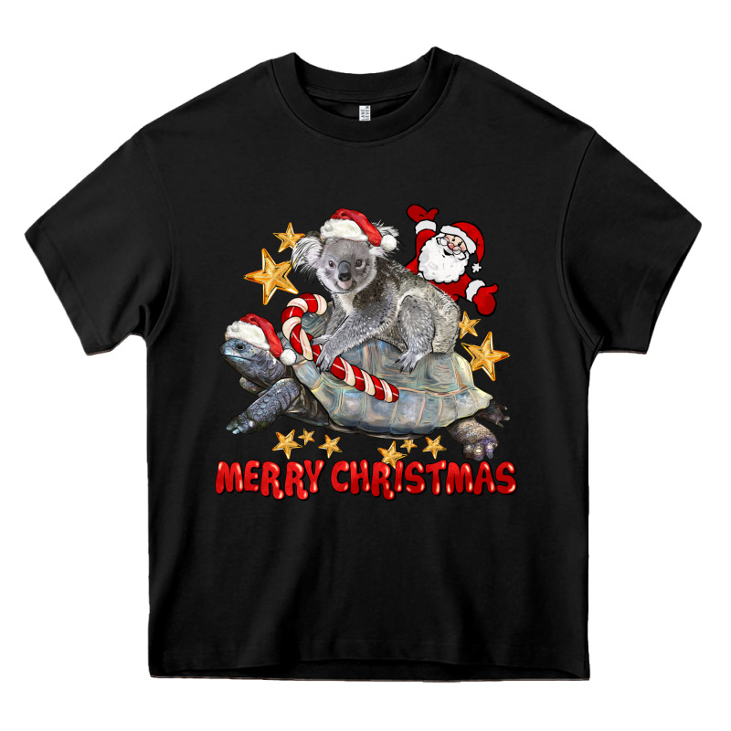 Merry Christmas Tortoise And Koala Heavy Core Tee by LillyAllenDesigns | Teevron