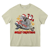 Mossy Merry Christmas Tortoise And Koala Heavy Core Tee - LillyAllenDesigns