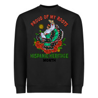 Black traditional lady hispanic heritage month Heavyweight Sweatshirt - BundleAndBundleShop
