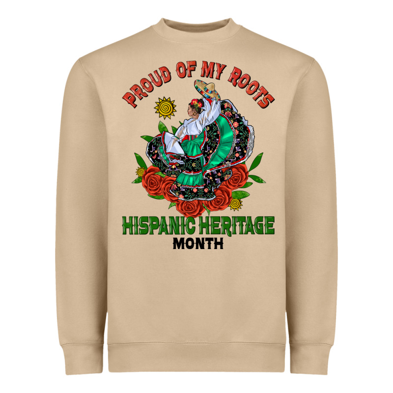 Traditional Lady Hispanic Heritage Month Heavyweight Sweatshirt by BundleAndBundleShop | Teevron