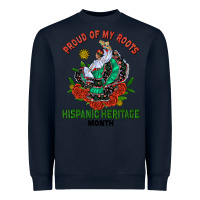 Navy traditional lady hispanic heritage month Heavyweight Sweatshirt - BundleAndBundleShop