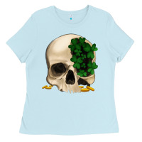 Baby Blue St patrick's  skeleton Ladies Tee - Bettercallsaul