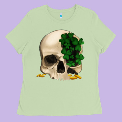 St Patrick's  Skeleton Ladies Tee Designed By Bettercallsaul
