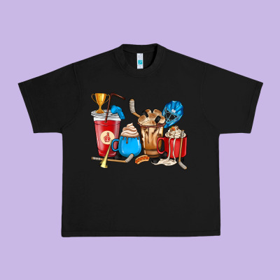 Hockey Coffee Cup Urban Heavy Tee Designed By Howdyjamesfarm