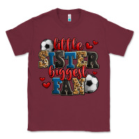 Burgundy little sister biggest fan soccer Classic Tee - Jasminsmagicworld