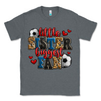 Charcoal Heather little sister biggest fan soccer Classic Tee - Jasminsmagicworld