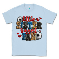 Dusty Blue little sister biggest fan soccer Classic Tee - Jasminsmagicworld