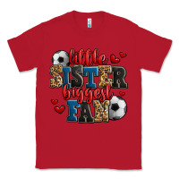 Red little sister biggest fan soccer Classic Tee - Jasminsmagicworld