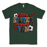 Sports Green little sister biggest fan soccer Classic Tee - Jasminsmagicworld