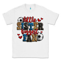White little sister biggest fan soccer Classic Tee - Jasminsmagicworld