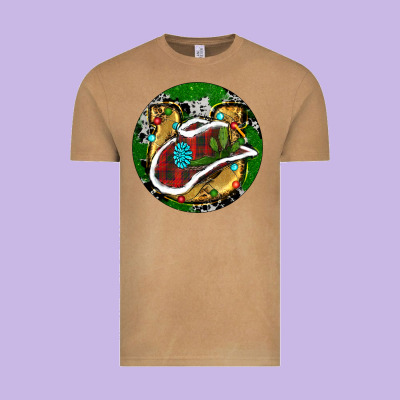 Cowboy Christmas Vintage Tee Designed By Ranaportraitstore