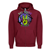 Burgundy bad witch vibes Zipper Hoodie - SublimationCraftShop