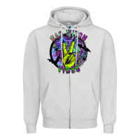 Dove Grey bad witch vibes Zipper Hoodie - SublimationCraftShop