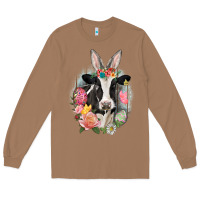 Toasted Coconut Happy Easter Cow Easter Day Long Sleeve Tee - CowGirlArtShop