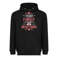 Black Gift for 1st Time Great Nana  Great Nana Heavyweight Hoodie - minhPixels