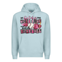 Blue Mist in october we wear pink and watch  baseball Premium Hoodie - FaDigitalArtStudio