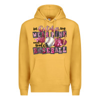 Mustard in october we wear pink and watch  baseball Premium Hoodie - FaDigitalArtStudio