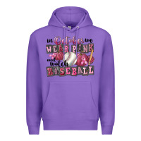 Purple in october we wear pink and watch  baseball Premium Hoodie - FaDigitalArtStudio