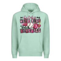 Seafoam in october we wear pink and watch  baseball Premium Hoodie - FaDigitalArtStudio