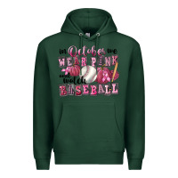Sports Green in october we wear pink and watch  baseball Premium Hoodie - FaDigitalArtStudio