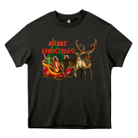 Asphalt merry christmas two deers Heavy Core Tee - LillyAllenDesigns