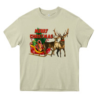 Mossy merry christmas two deers Heavy Core Tee - LillyAllenDesigns
