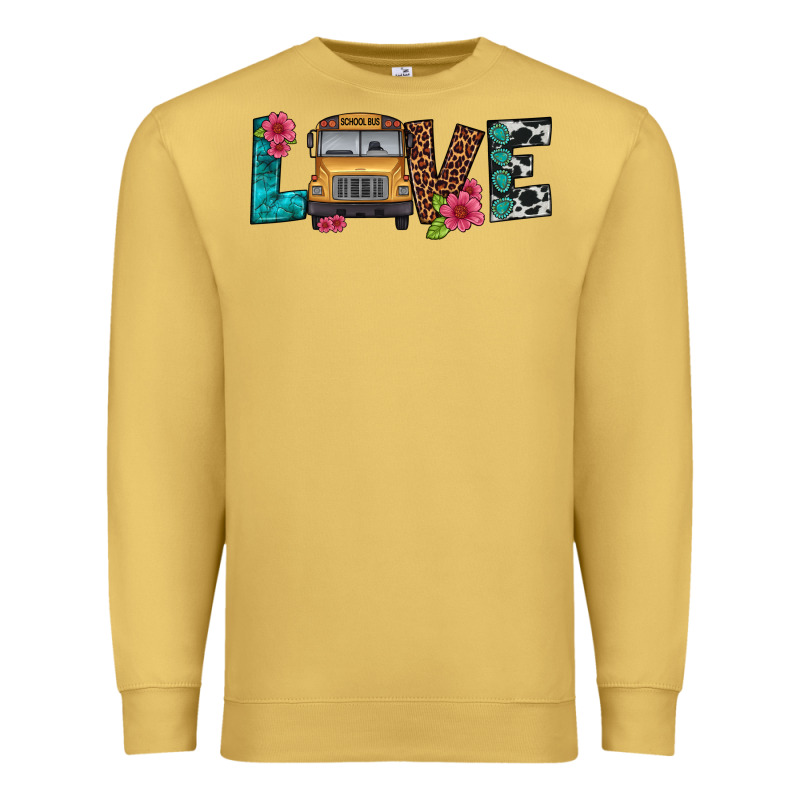Love School Bus Premium Sweatshirt by Artiststas | Teevron