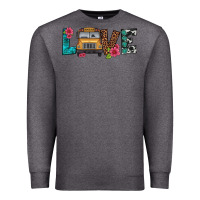 Charcoal Heather love school bus Premium Sweatshirt - Artiststas