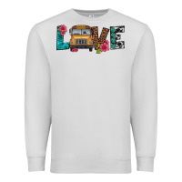 Dove Grey love school bus Premium Sweatshirt - Artiststas