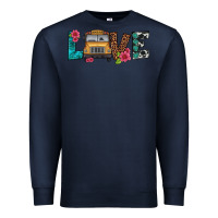 Navy love school bus Premium Sweatshirt - Artiststas