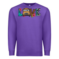 Purple love school bus Premium Sweatshirt - Artiststas