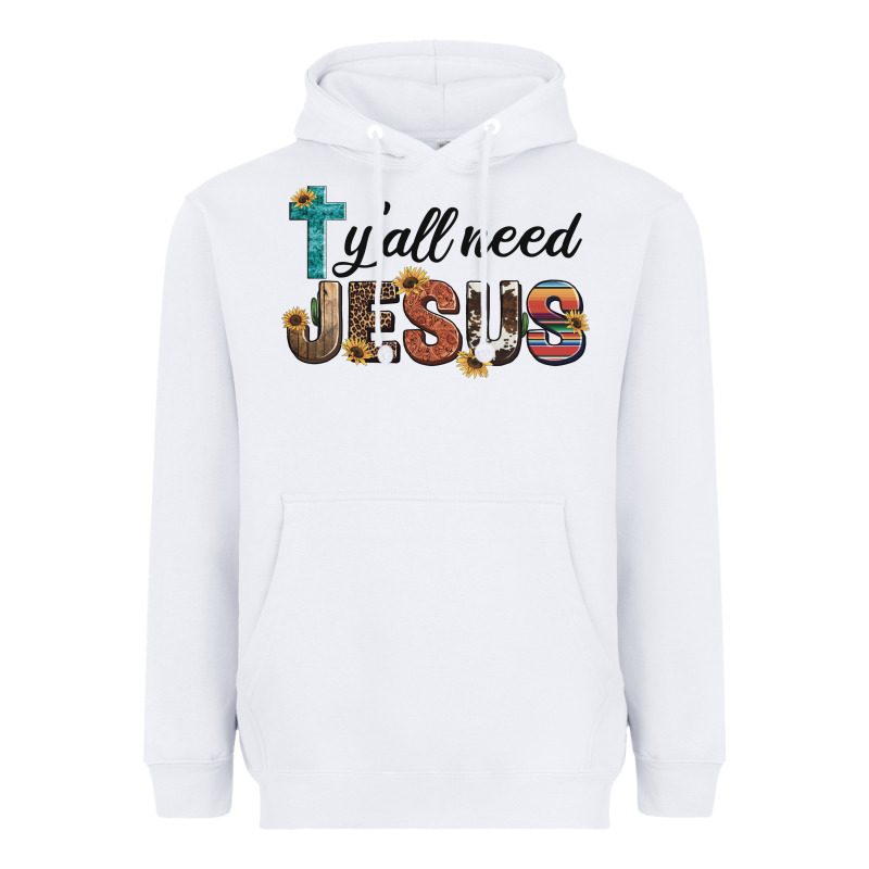 Y'all Need Jesus Heavyweight Hoodie by Artiststas | Teevron