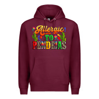 Burgundy Allergic to pendejas Premium Hoodie - RanaPortraitStore