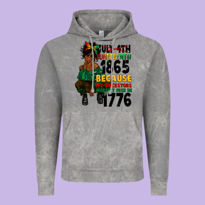 Juneteenth 1865 Because My Ancestors Vintage Hoodie Designed By Cowgirlartshop