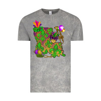 Cloud Rock Louisiana Map Mardi Gras Vintage Tee - HowdyJamesFarm