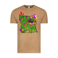 Louisiana Map Mardi Gras Vintage Tee | Teevron