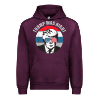 Mauve Wine trump was right republican conservative political t shirt Urban Hoodie - minhPixels