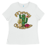 White Cactus Christmas Ladies Tee - Bettercallsaul